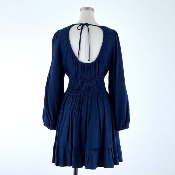 NWT Madewell Sophia open back mini dress deep indigo blue - Picture 9 of 16